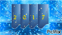 2017 in blue - Free animated GIF