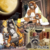 Ranpo and Poe Sweet Dreams Card 动画 GIF