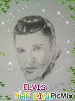 ELVIS THE KING portrait dessiné par Gino Gibilaro - 免费动画 GIF