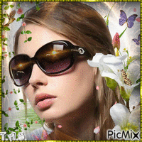 Elégantes lunettes de soleil - Free animated GIF
