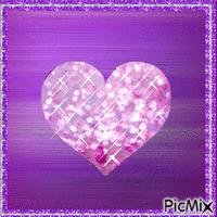 Le cœur violet - GIF animé gratuit