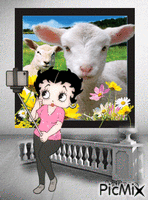 Betty  and selfie animovaný GIF