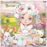 Bright and Happy Easter - GIF animé gratuit