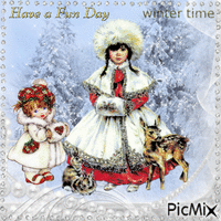 Winter time. Have a fun day 动画 GIF