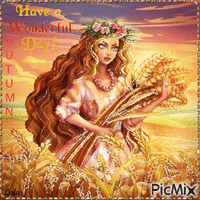 Girl in a cornfield. Autumn. Have a Wonderful Day