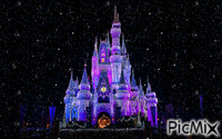 Beautiful Disneyland Castle - GIF เคลื่อนไหวฟรี