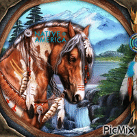 Native American Pony-RM-05-12-23 - Free animated GIF