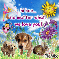 we love you bee - Besplatni animirani GIF
