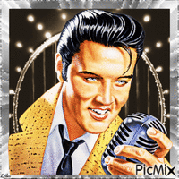 Elvis, the King. Man GIF animé