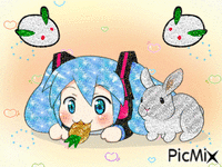 Miku Hatsune ♥♥ - GIF animate gratis