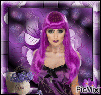 Mujer violeta. animált GIF