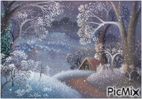 Snowy Day - GIF animasi gratis