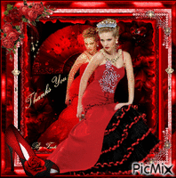 👸 The Lady in red ♕ - Ingyenes animált GIF