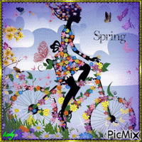 happy spring !!!! - GIF animado grátis