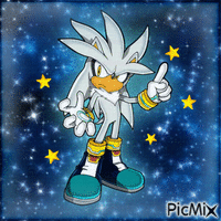 Silver The Hedgeog - Free animated GIF