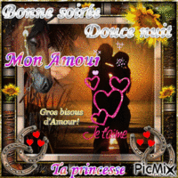 douce nuit mon amour - Бесплатный анимированный гифка