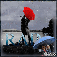 in the rain GIF animata
