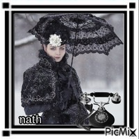 Femme Victorienne en blanc et noir,concours - 免费PNG