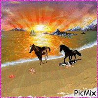 Horses анимиран GIF