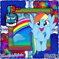 {(Rainbow Dash's Rainbow Mural)} - GIF animé gratuit