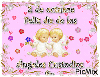 2 de octubre Feliz dia de los Ángeles Custodios. - Bezmaksas animēts GIF