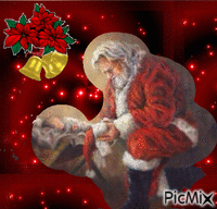 Kneeling Santa animēts GIF
