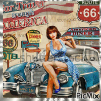 America vintage - Бесплатный анимированный гифка