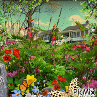 Bonjour printemps - 無料のアニメーション GIF