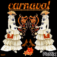 carnaval masques анимированный гифка