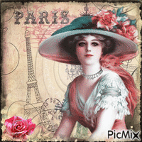 Concours : Femme vintage avec un chapeau à Paris