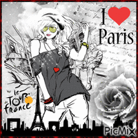 ((¯*.».( ¯*♥ » I LOVE PARIS « ♥* ¯).«.*¯)) - GIF animé gratuit