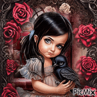 gothic girl - Animovaný GIF zadarmo