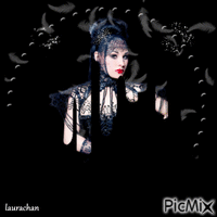 Woman in black 动画 GIF