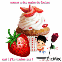 maman a des envies de fraises ! animuotas GIF