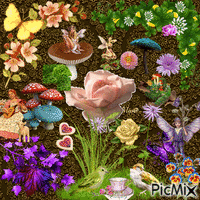 You are invited to my woodland fairy picnic and tea partyc animovaný GIF