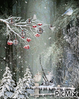 white winter - GIF animado grátis