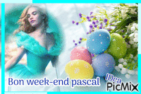Bon week-end pascal - Бесплатный анимированный гифка