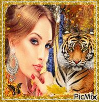 friend- tiger woman./Contest. - Δωρεάν κινούμενο GIF