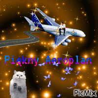 aeroplan animovaný GIF