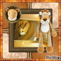 {♣}Little Lion Plushie{♣} animeret GIF