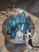 Unas botellas animasyonlu GIF