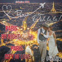 Vue de Paris par BBM Gif Animado