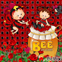 Love Bees animasyonlu GIF