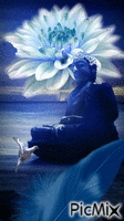 Buda en azules animovaný GIF