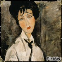 Femme - Modigliani - Бесплатни анимирани ГИФ