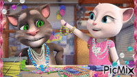 Talking Tom and Andrea - Kostenlose animierte GIFs