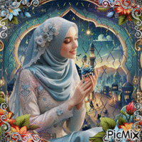 Belleza musulmana animovaný GIF