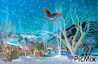 image avec arbre - GIF animasi gratis