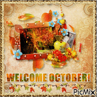 Welcome october анимирани ГИФ