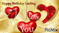 Happy Birthday Darling - Zdarma animovaný GIF